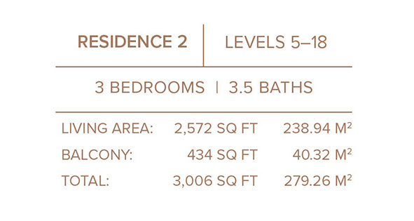 Residence 2 specs